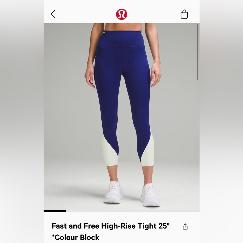 Lululemon fast and free high rise tight 25”
